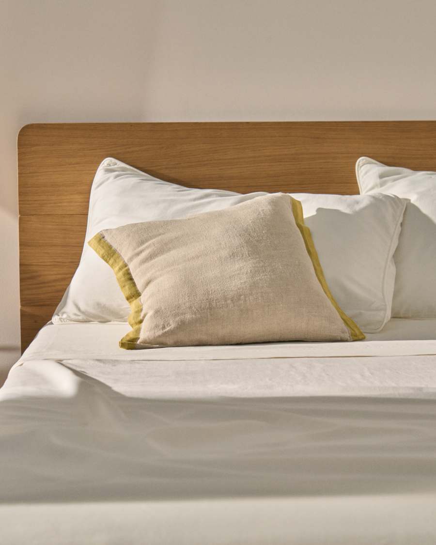 Sirale 100% cotton sateen top sheet with washed white finish for 180cm bed