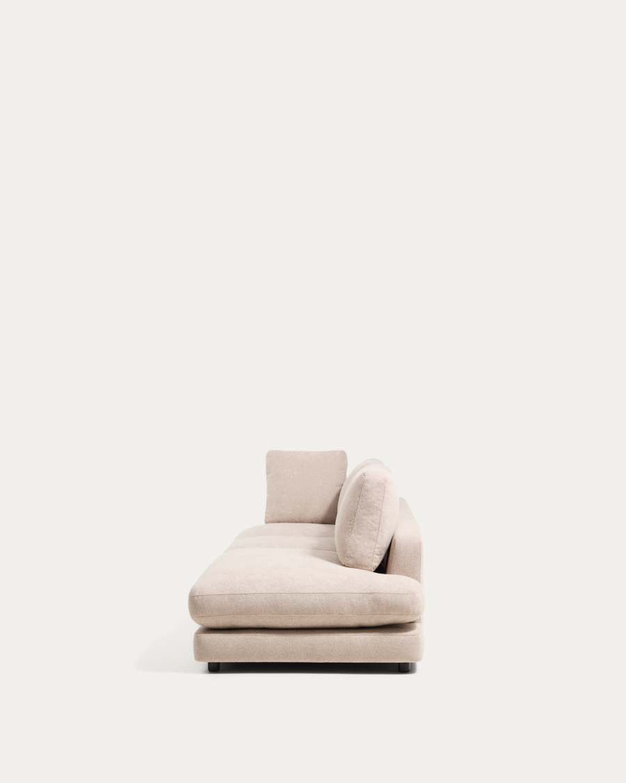 Gala 4-seater modular sofa with end module right side in beige micro bouclé FSC Mix Credit 315cm