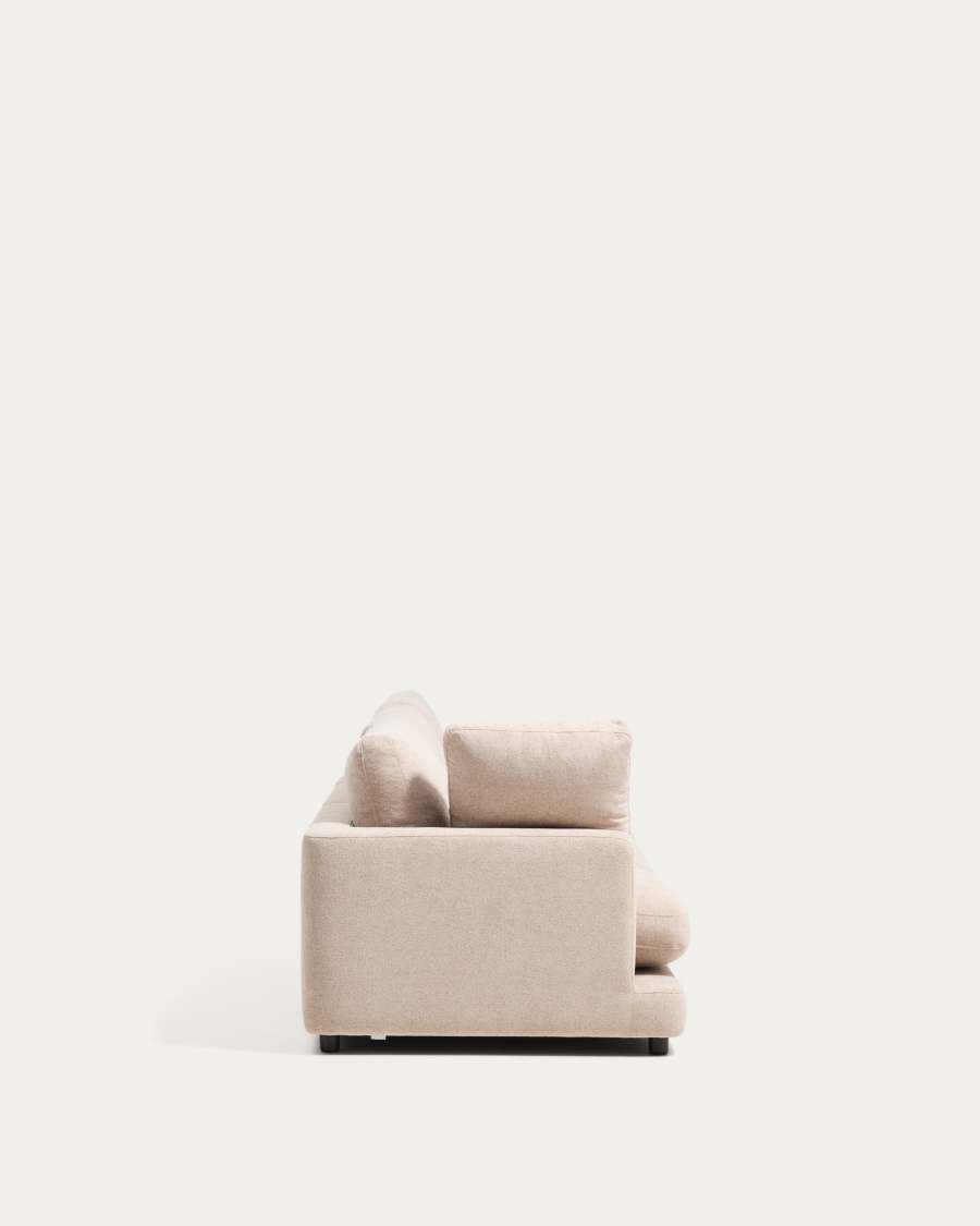 Gala 4-seater modular sofa with end module right side in beige micro bouclé FSC Mix Credit 315cm