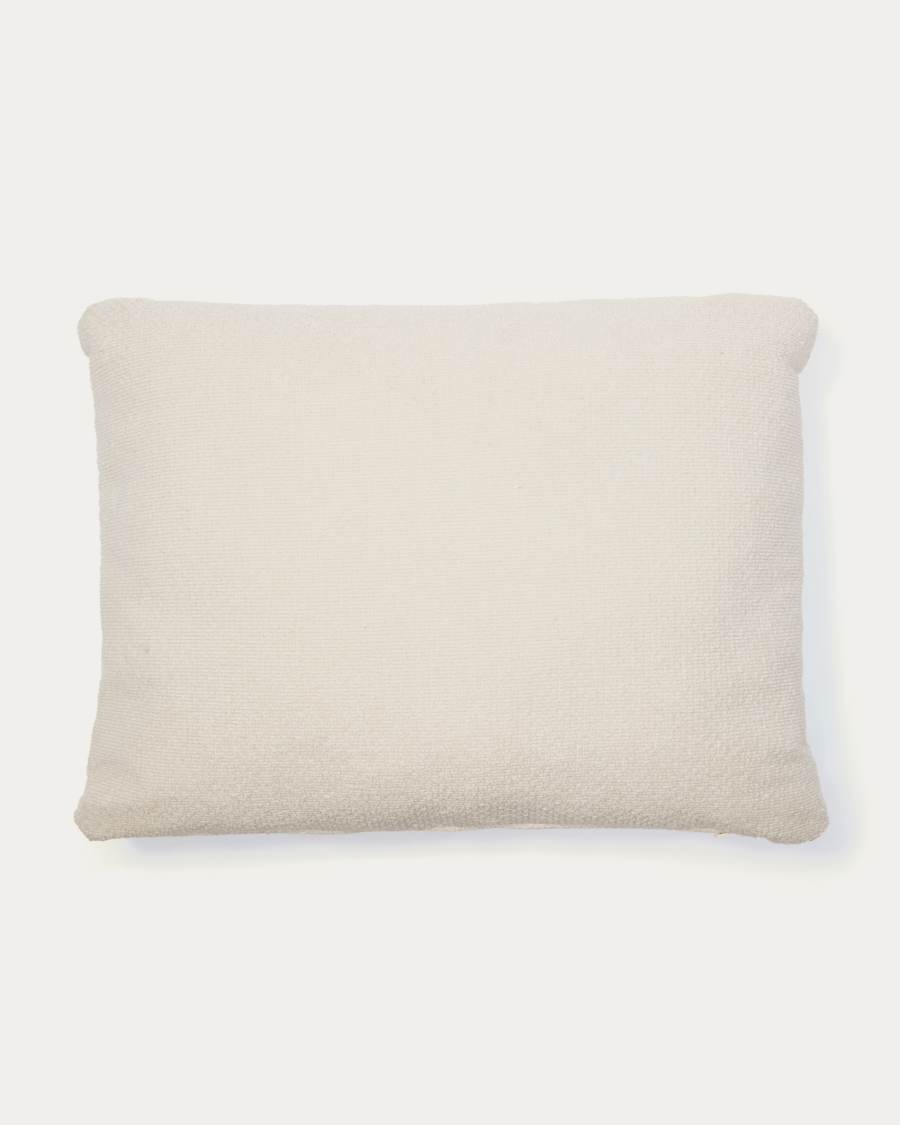 Martina ecru chenille cushion 47 x 36cm