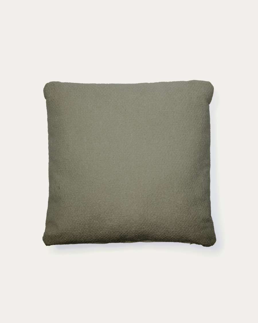 Martina green chenille cushion 52 x 52 cm