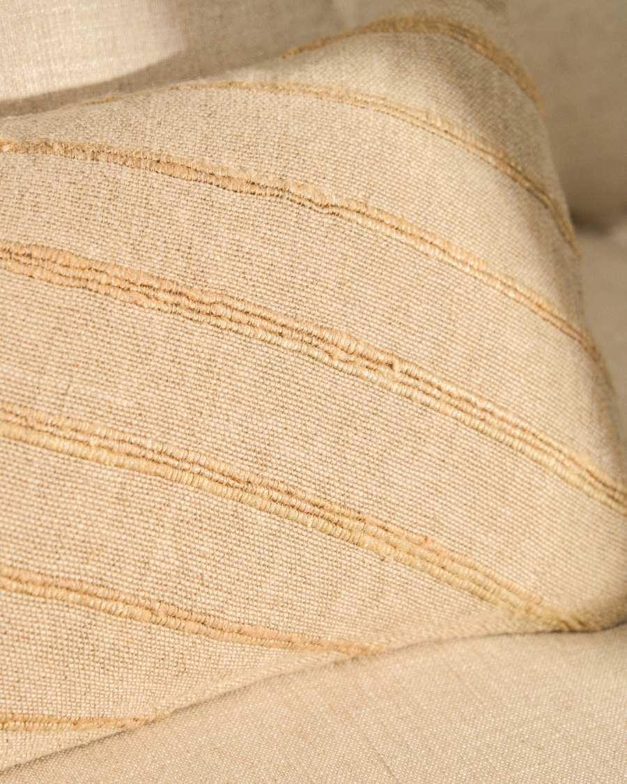 Riena beige cotton and viscose cushion cover 30 x 50cm