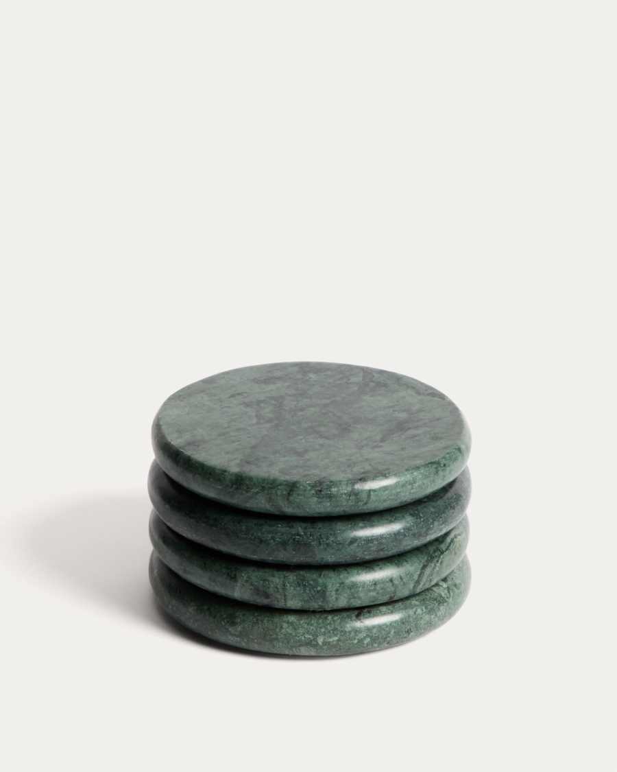 Odar set of 4 green marble coasters