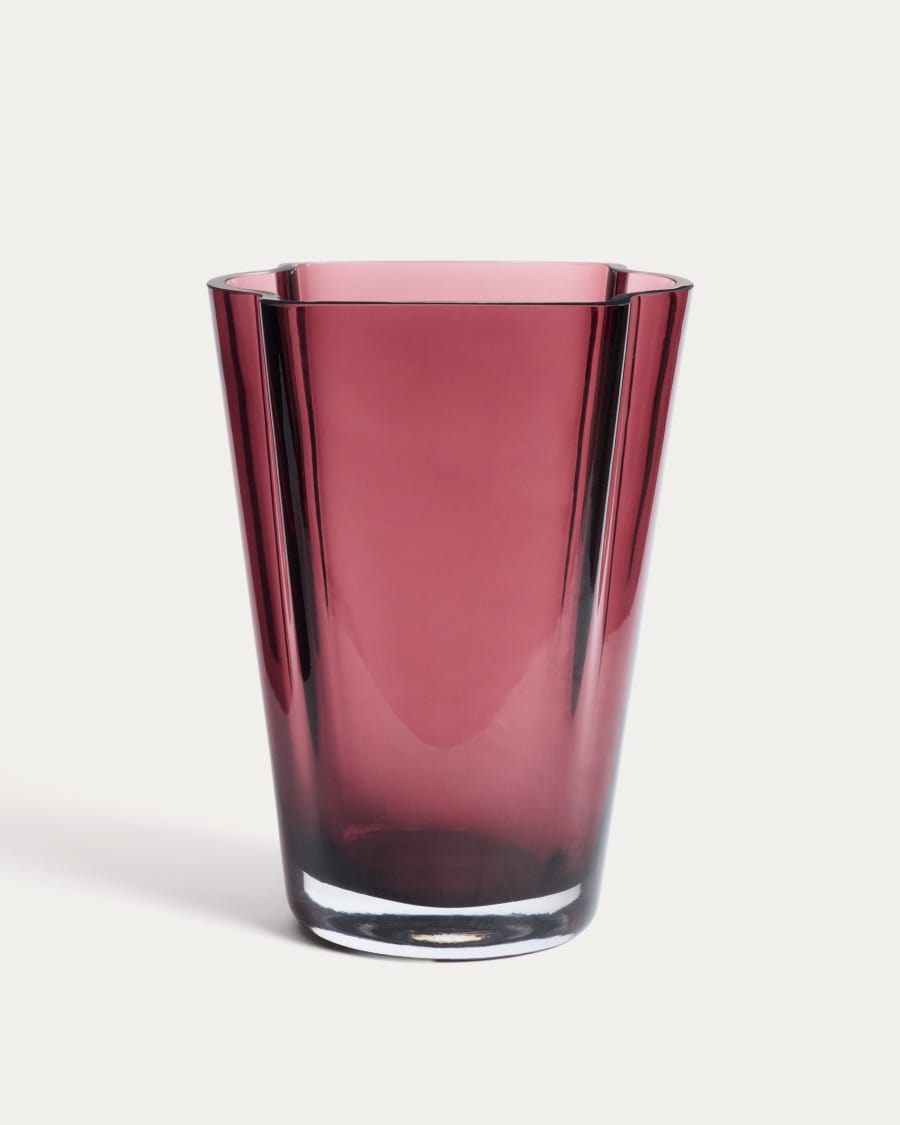 Uconi vase in burgundy glass 35cm