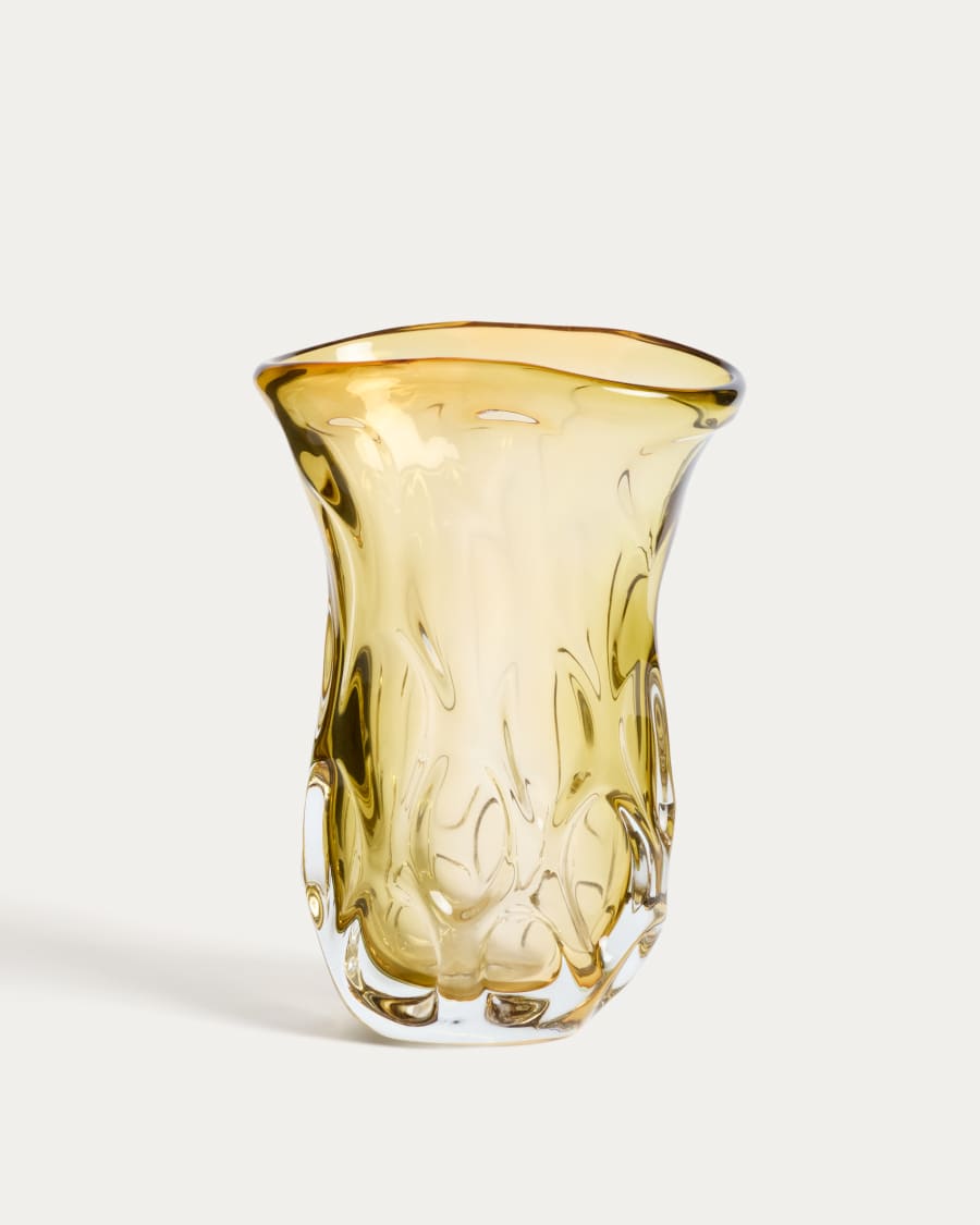 Sidula vase in light amber glass 37cm