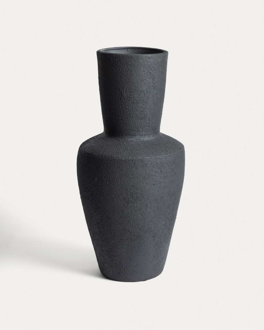 Nerun black terracotta vase 72 cm