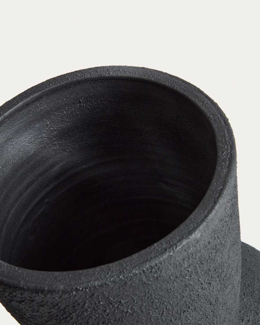 Nerun black terracotta vase 72 cm