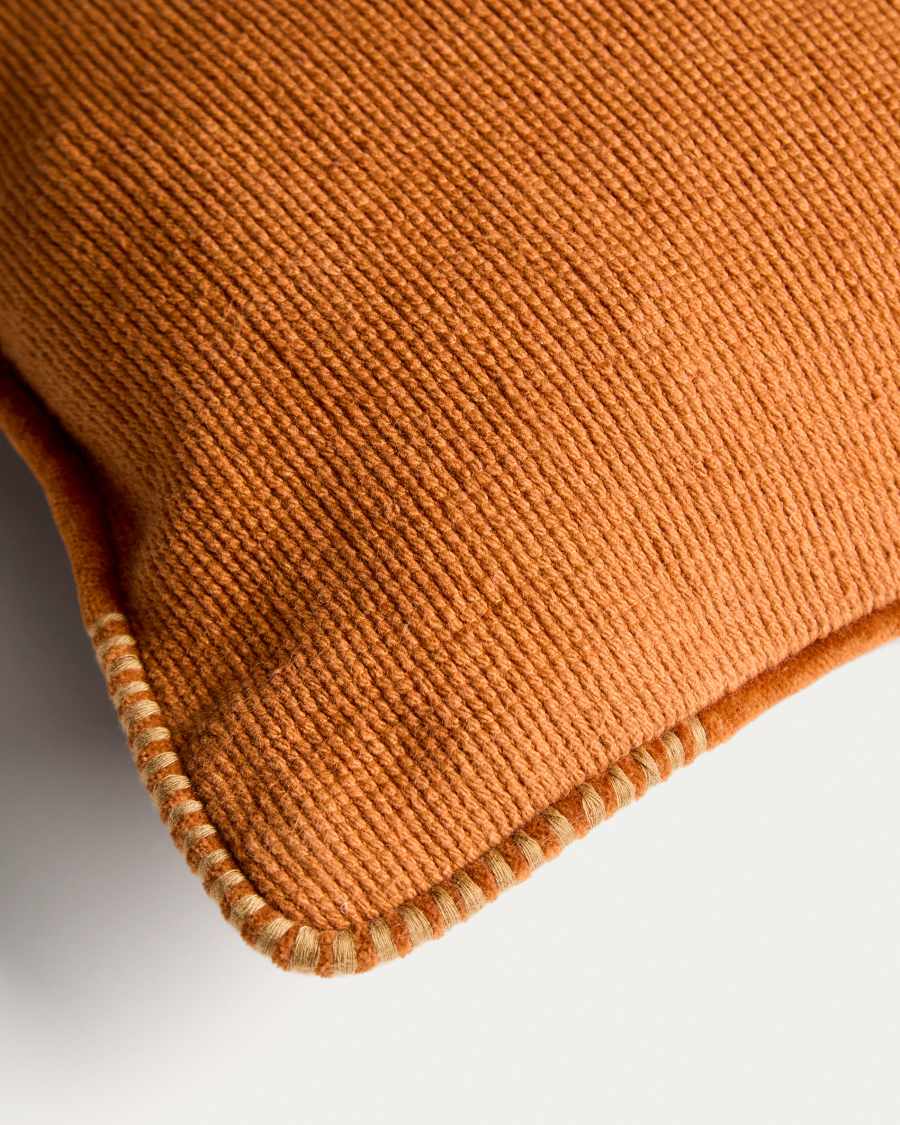 Lunor cushion cover with orange contrasting trim 30 x 50 cm