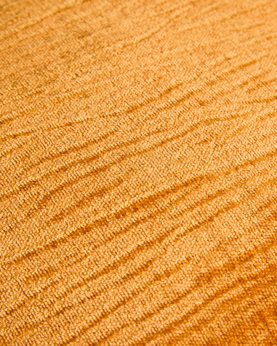Vori 100%-cotton orange wrinkled effect cushion cover 50 x 50 cm