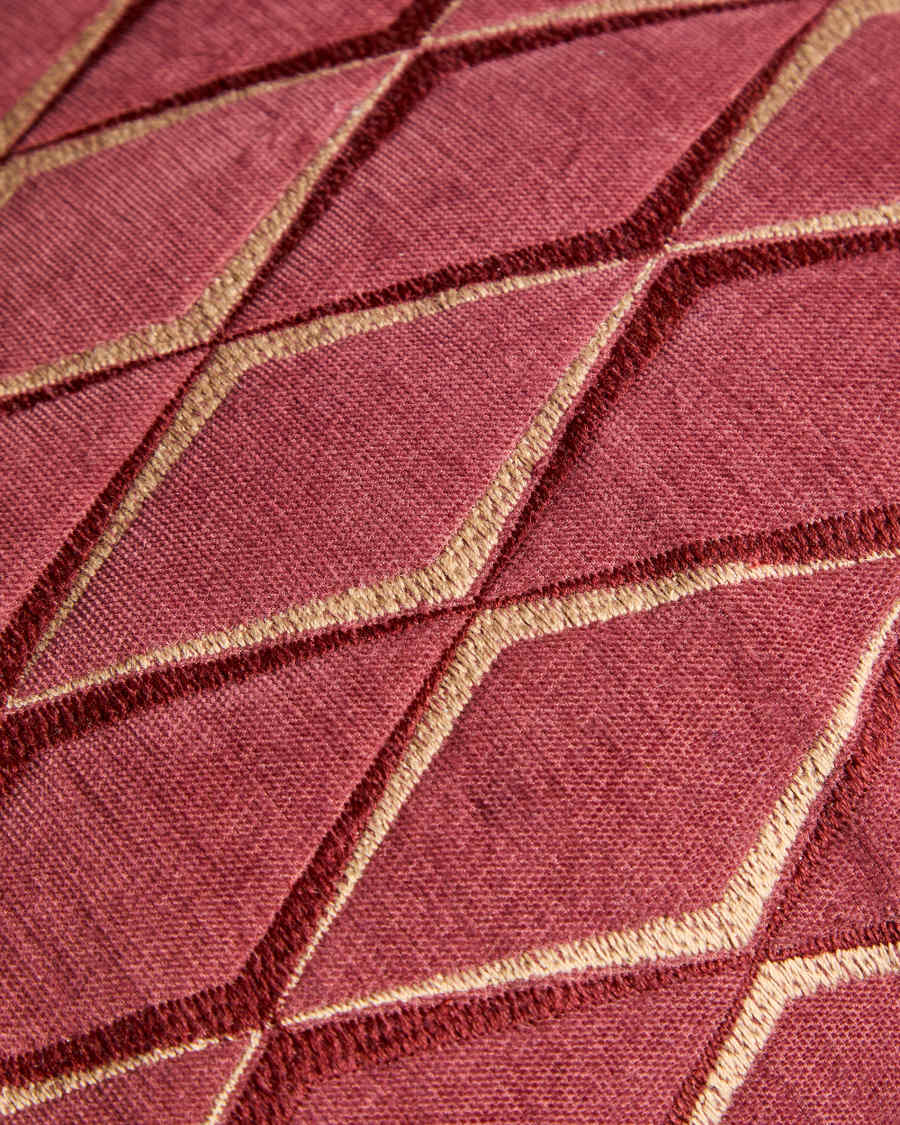 Branel microvelvet cushion cover with maroon embroidery 45 x 45 cm