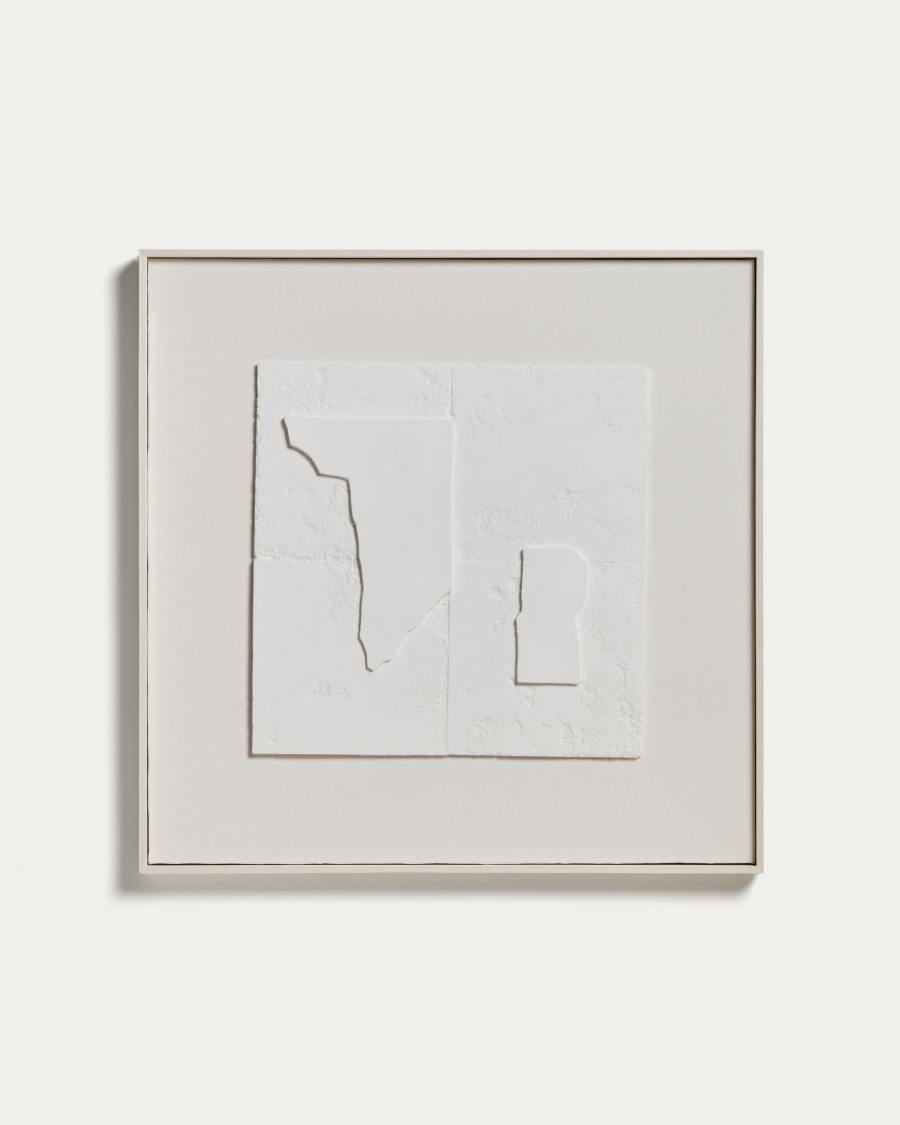Gadir white abstract picture 80 x 80cm