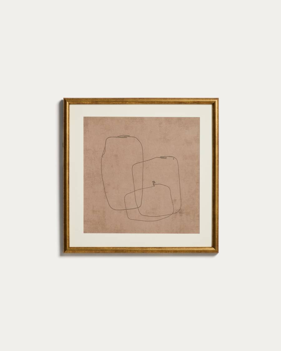 Ferni hand-drawn abstract picture 40 x 40cm
