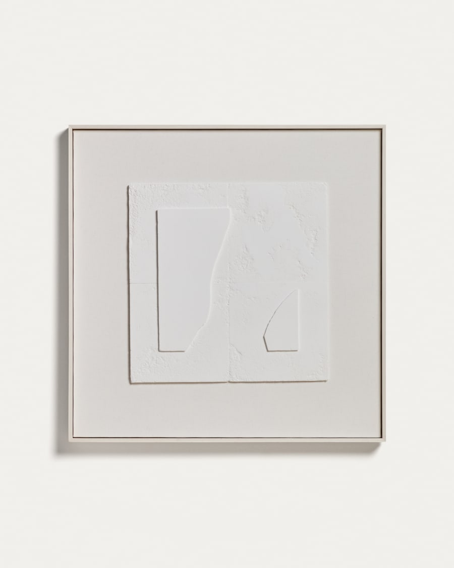 Gadir white abstract picture 80 x 80cm