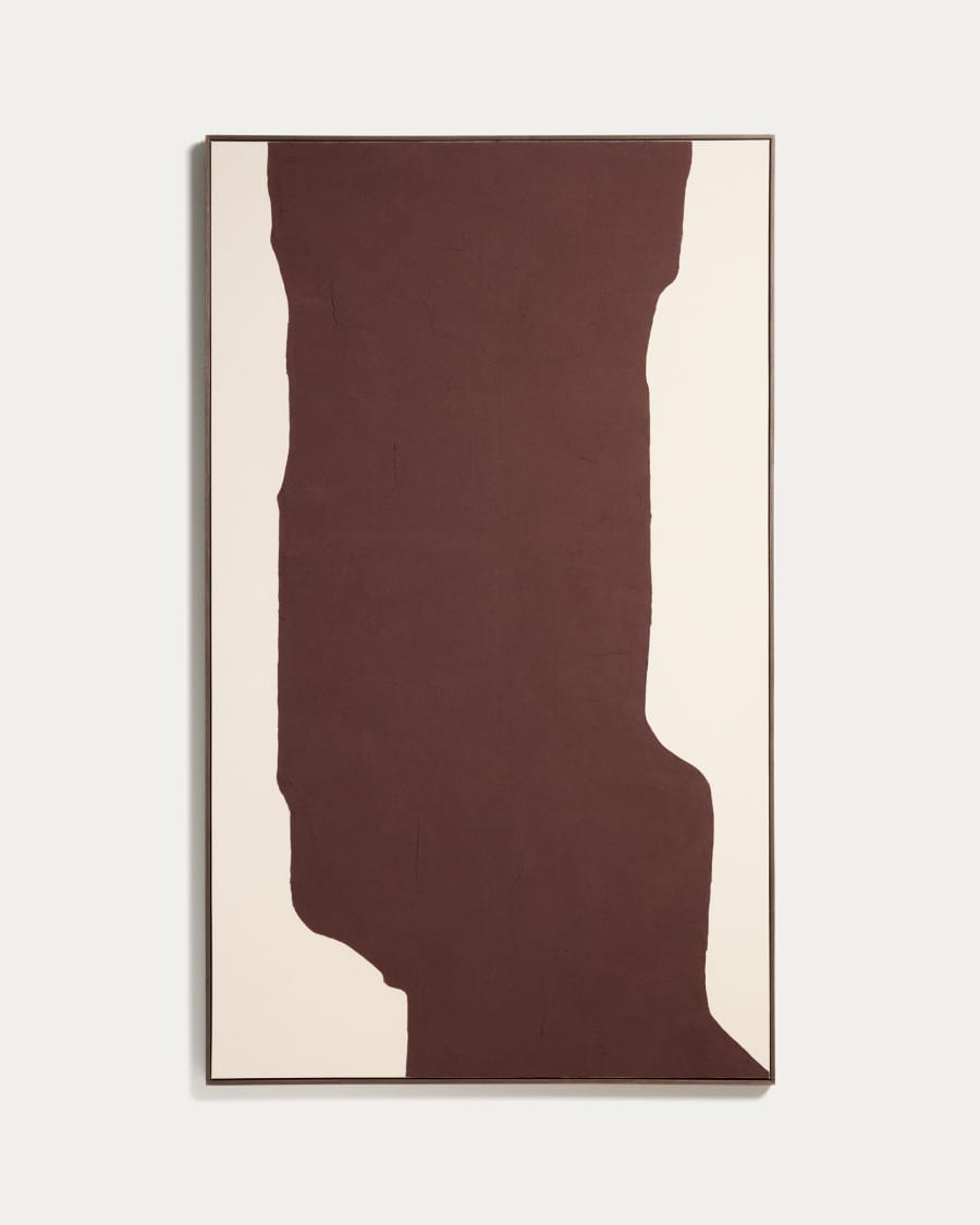 Irden hand-painted abstract picture in burgundy 120 x 200cm