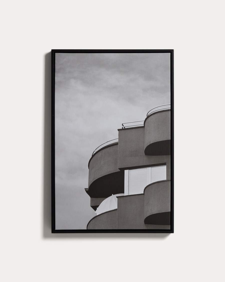 Silen picture featuring black and white architectural photograph of Barcelona 40 x 60cm