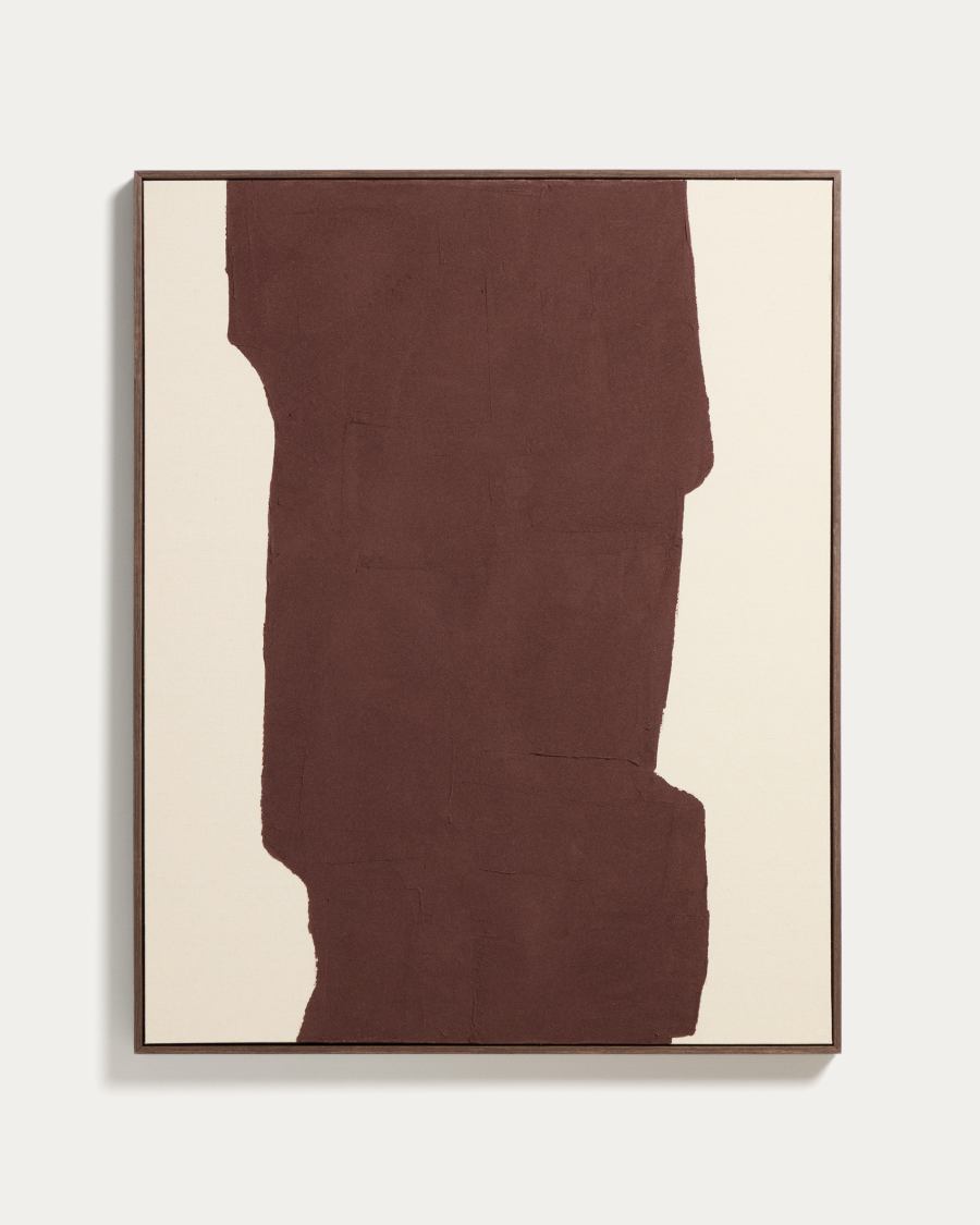 Irden hand-painted abstract picture in burgundy 80 x 100cm