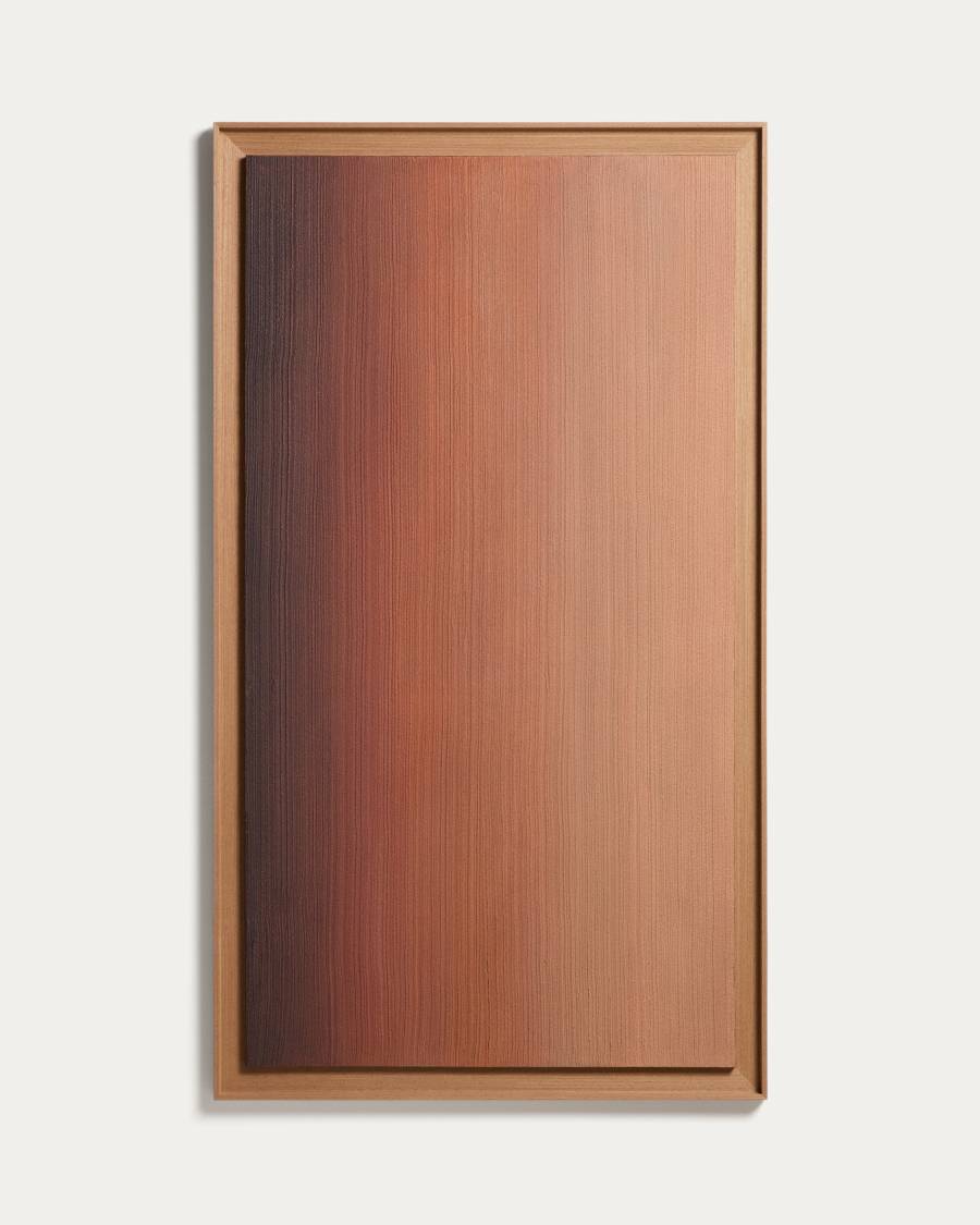 Breon hand-painted abstract picture in orange tones 85 x 150 cm