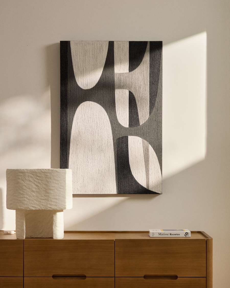 Onure black and white abstract picture 60 x 90cm