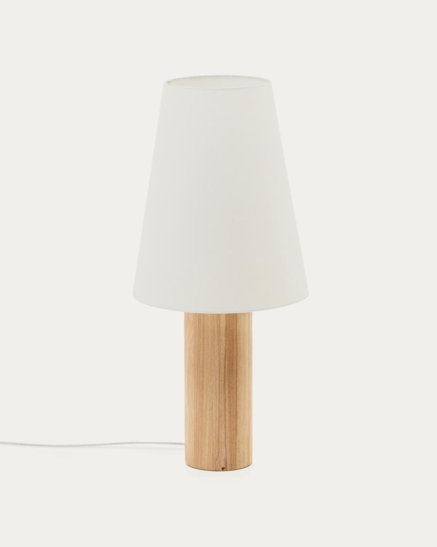 Marga floor lamp in solid wood with natural finish
