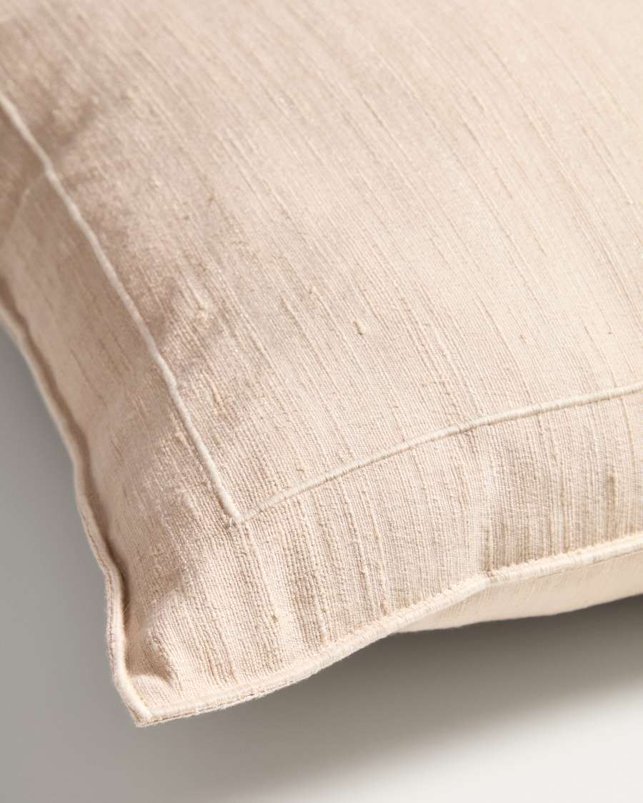 Brellet ecru silk cushion cover 45 x 45 cm