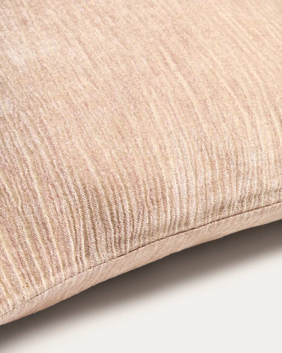 Vori 100%-cotton ecru wrinkled effect cushion cover 50 x 50 cm