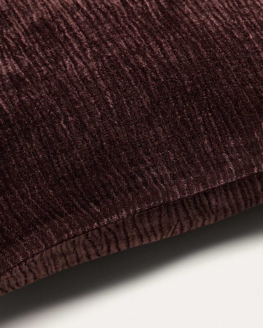 Vori 100% cotton brown wrinkled effect cushion cover 50 x 50 cm