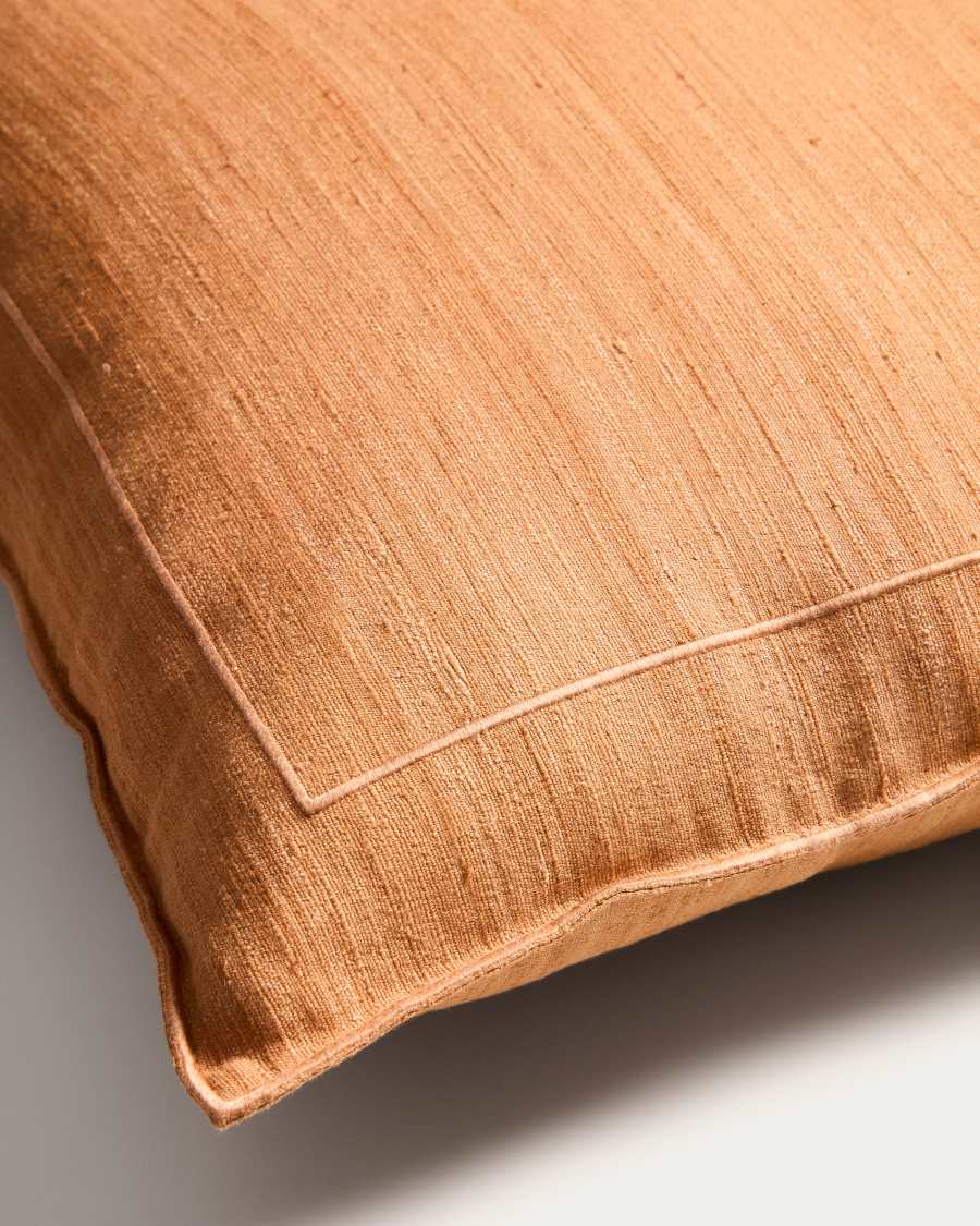 Brellet orange silk cushion cover 45 x 45 cm