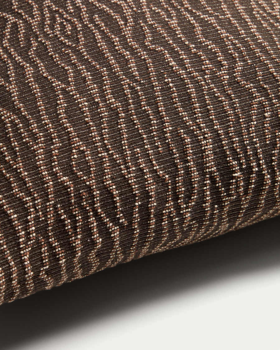 Alnori brown 100% cotton jacquard cushion cover 50 x 50 cm