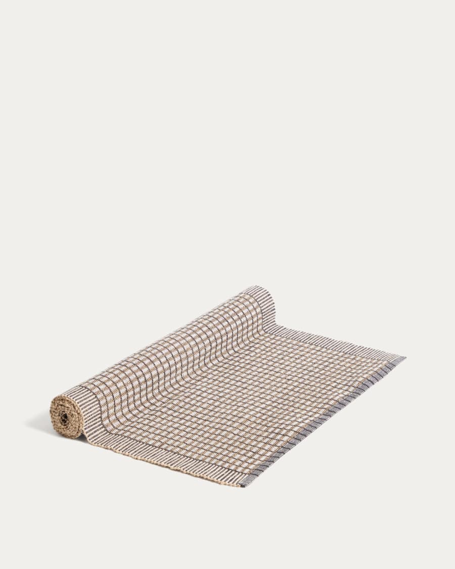 Berla orange cotton and jute table runner 50 x 150 cm