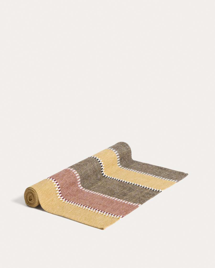 Irasa multicoloured cotton table runner 50 x 150 cm