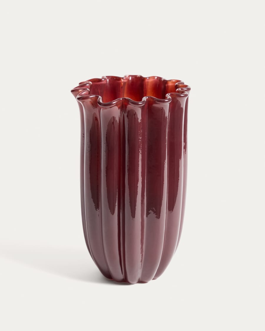 Cerin burgundy glass vase 25 cm