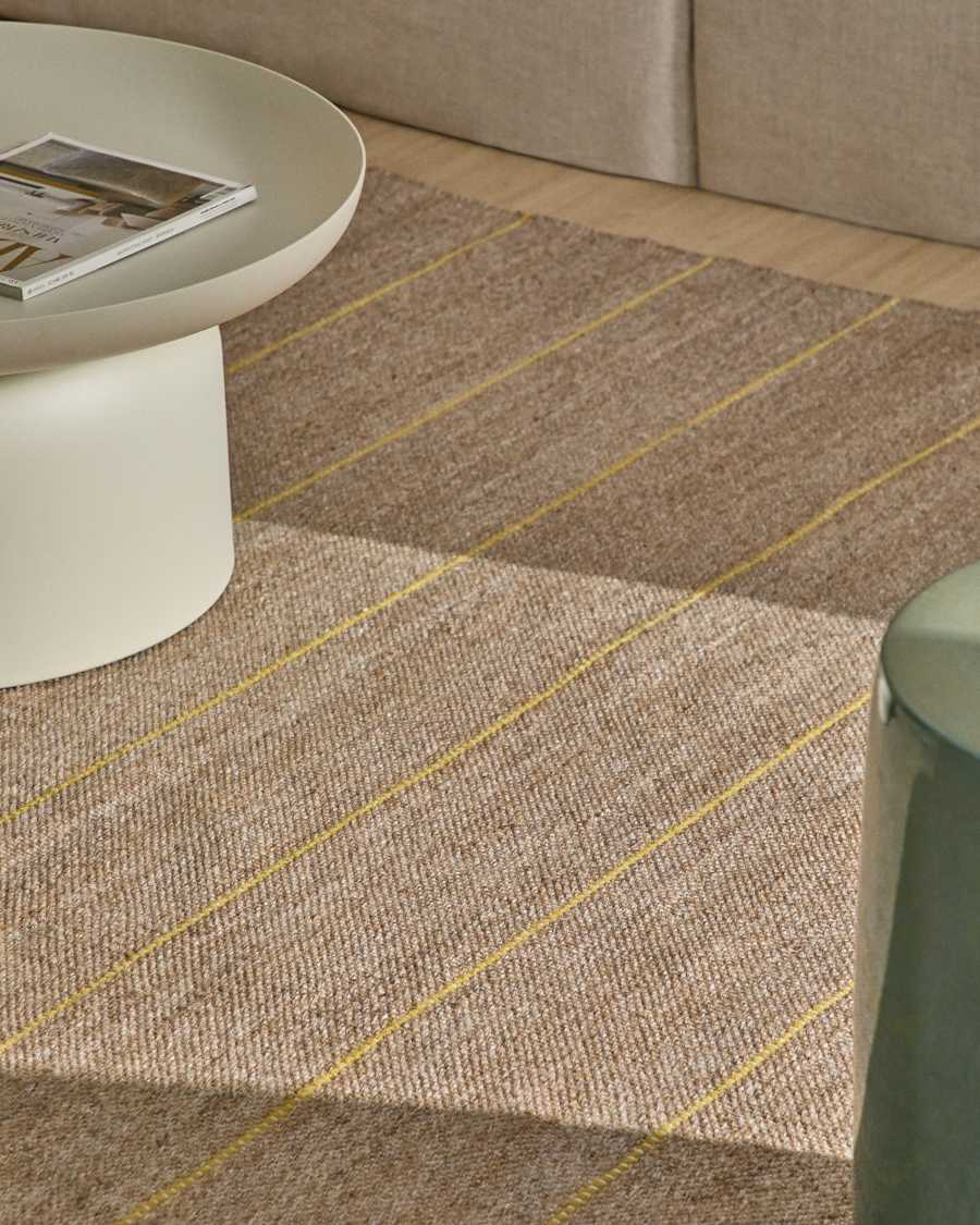 Denu beige 100% PET rug 200 x 300cm