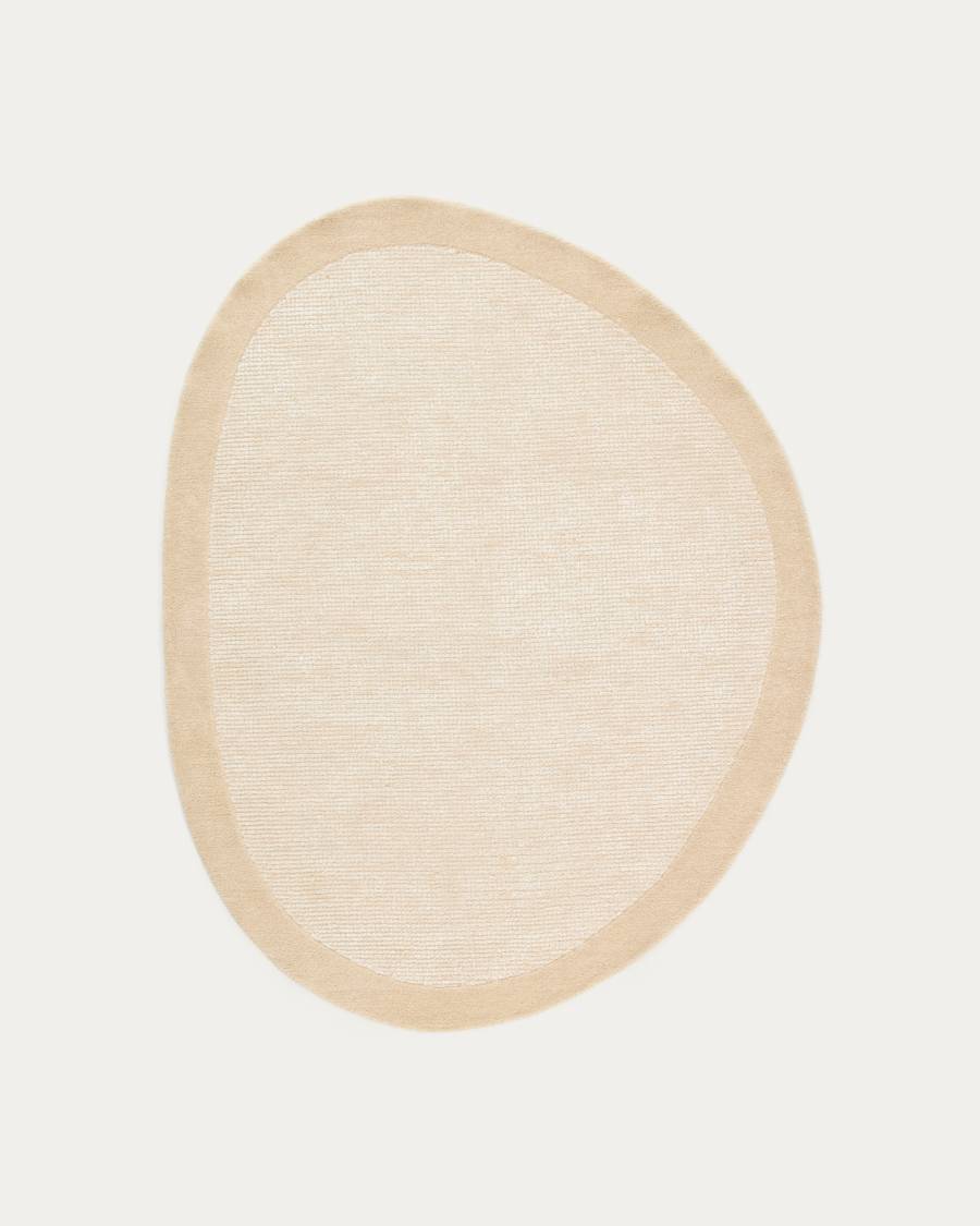 Ivena beige wool and viscose rug 160 x 230 cm