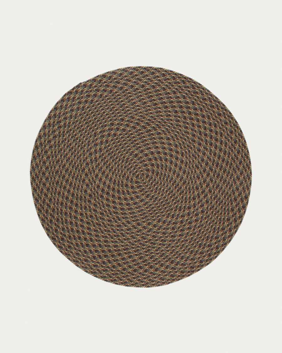 Despas multicolour round rug made from synthetic fibres Ø 200 cm