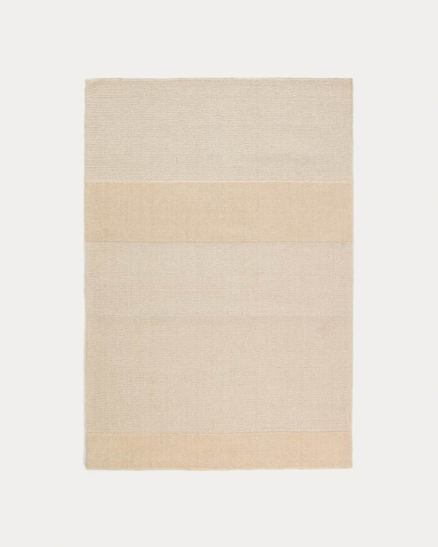 Esola beige wool rug 160 x 230 cm