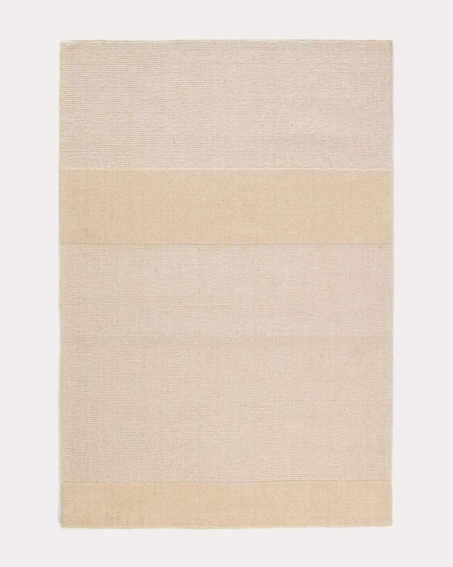 Esola beige wool rug 200 x 300 cm