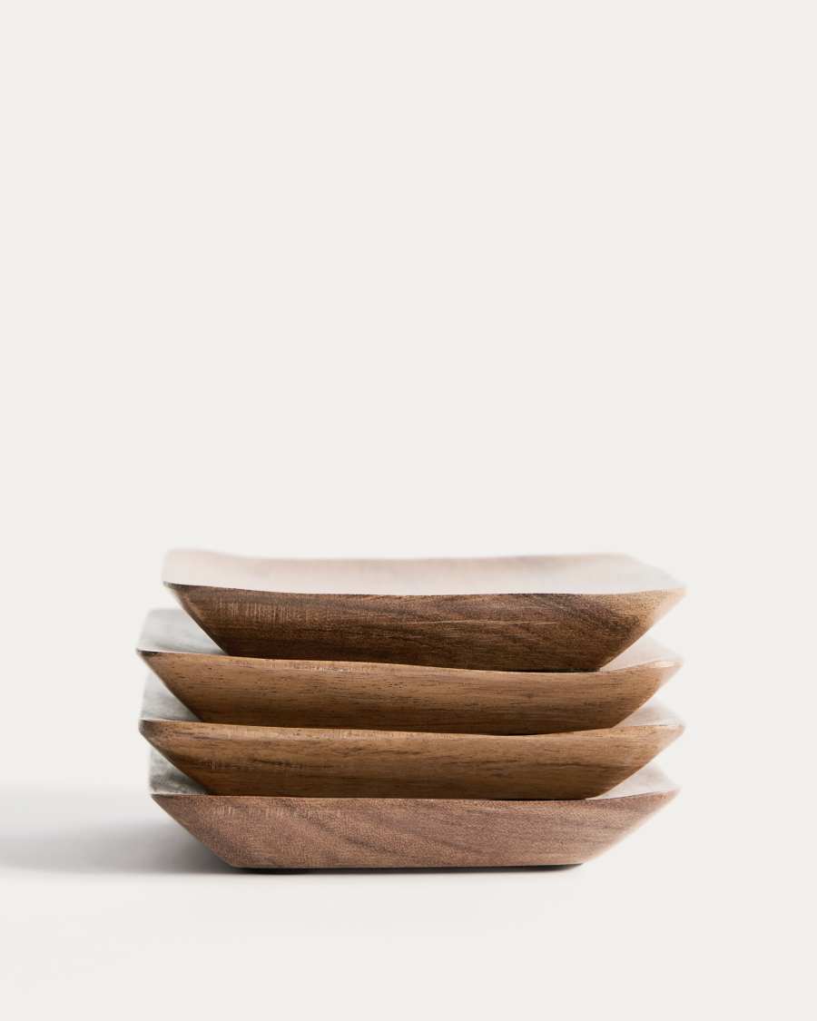 Rovin set of 4 acacia wood coasters