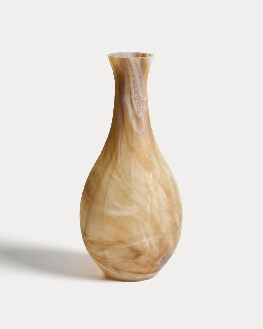Nerola glass vase in brown shades 46 cm