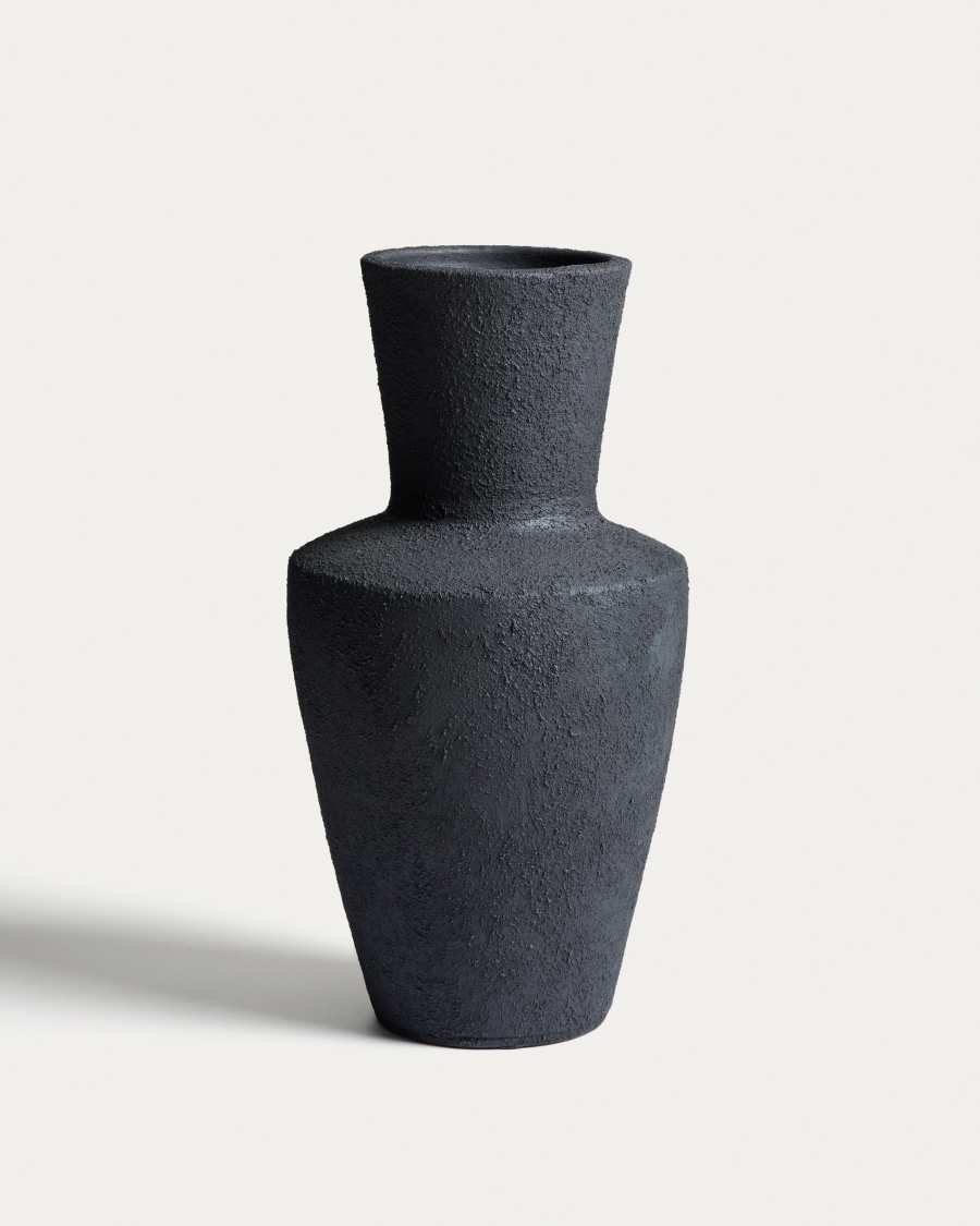 Nerun black terracotta vase 46 cm