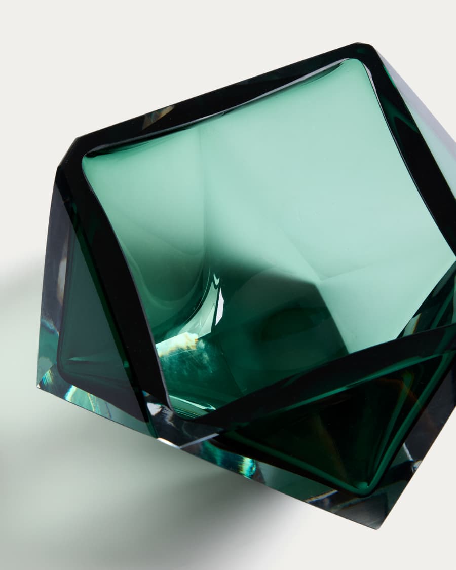 Uconi emerald green glass centrepiece 14cm