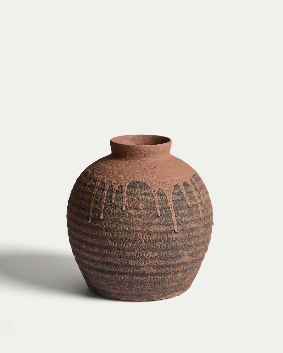 Emiro vase in terracotta ceramic 24cm
