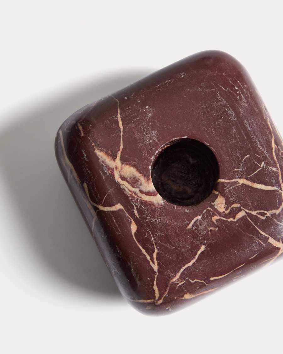 Liren maroon marble candle holder 3 cm