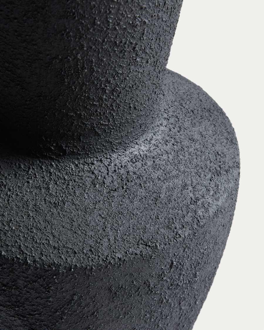 Nerun black terracotta vase 46 cm