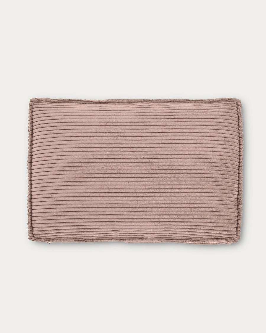 Blok fire-retardant cushion in thick pink corduroy 40 x 60cm