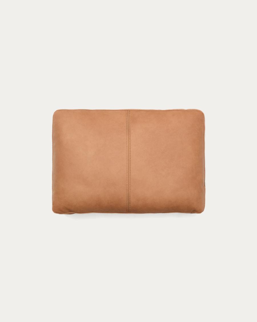 Blok brown leather cushion 40 x 60 cm