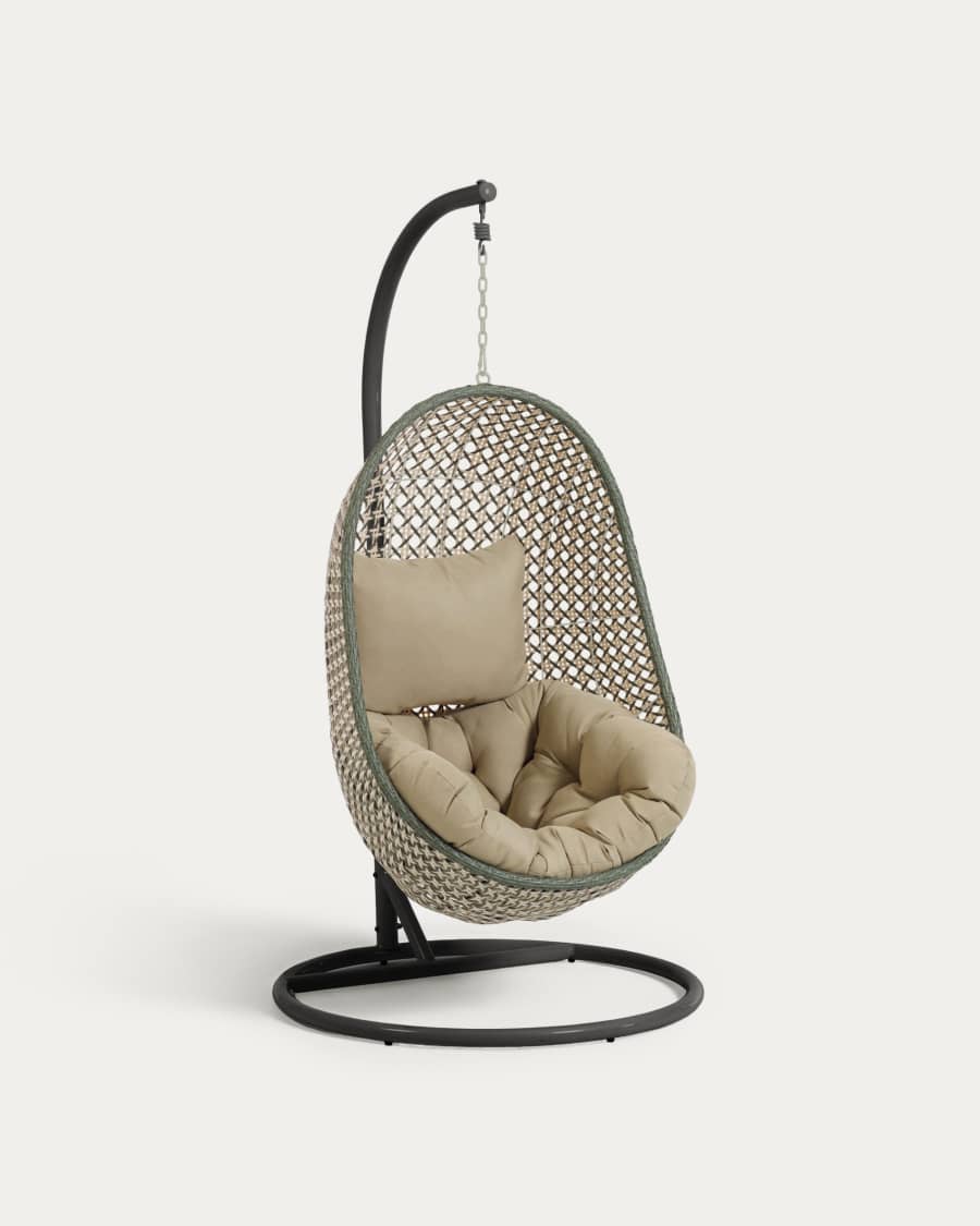 Cira multicolour hanging armchair with dark grey base