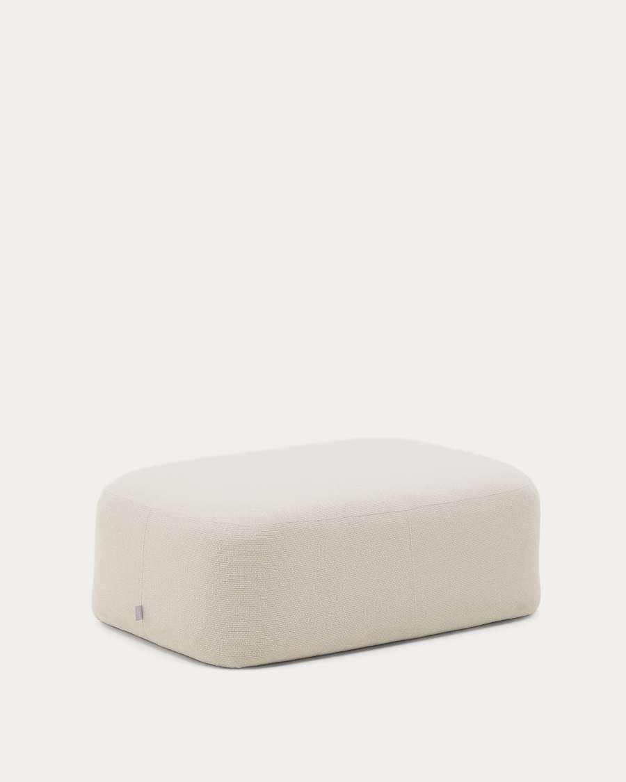 Martina ecru chenille footrest 123 x 85cm