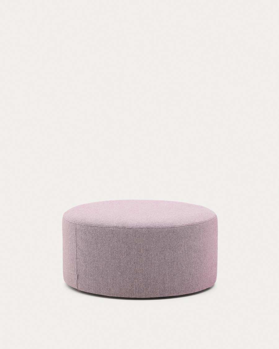 Kaeli purple footrest with removable cover Ø90cm