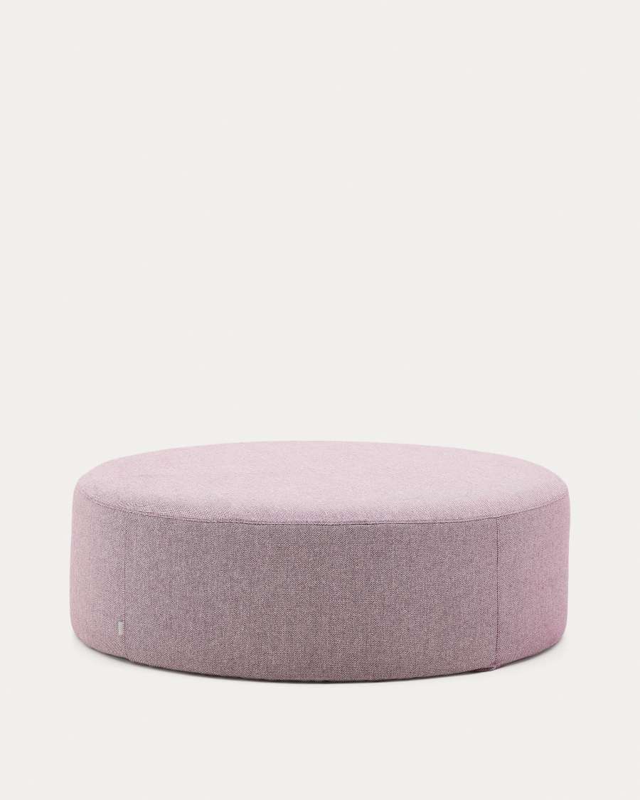Kaeli purple footrest with removable cover Ø120cm