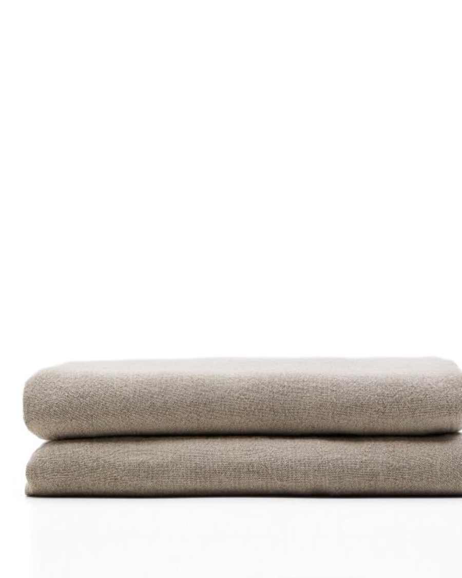 Tandi beige 100% linen bedspread for 150/160cm bed